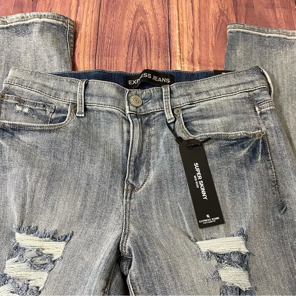 Express Super Skinny Mid-Rise Skinny Jeans